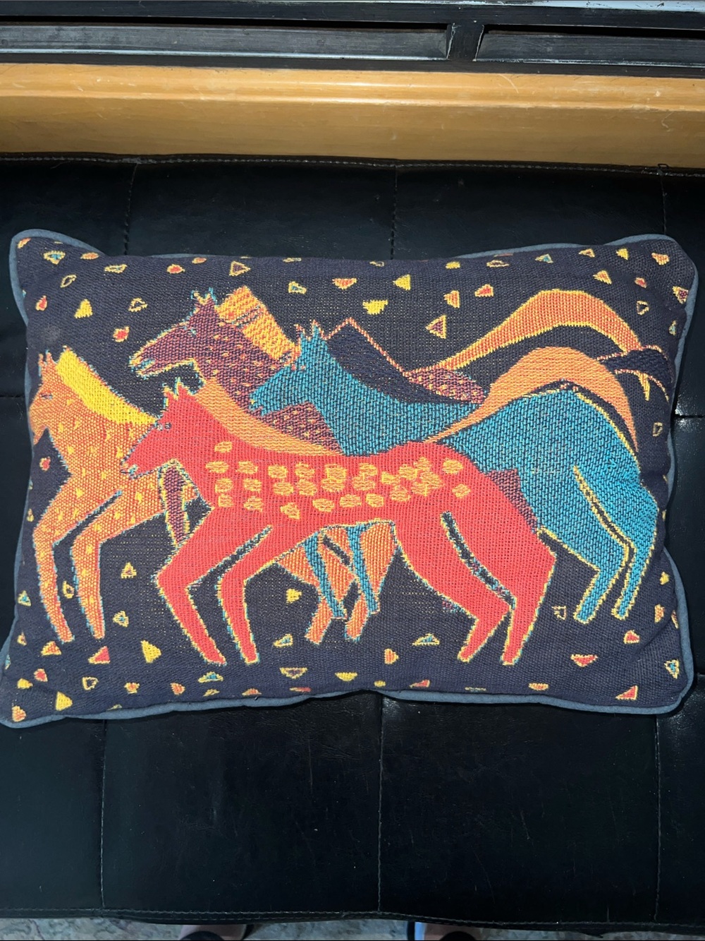 Laurel Burch Slate Blue Decorative Pillow